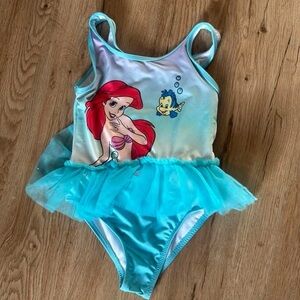Ariel Little Mermaid Turquoise Tutu One-Piece Swimsuit